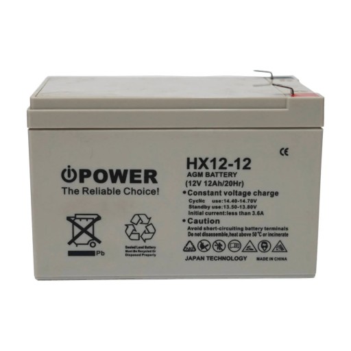 ipower Ipower Agm 12v 12ah Rechargeable Battery 12 AH