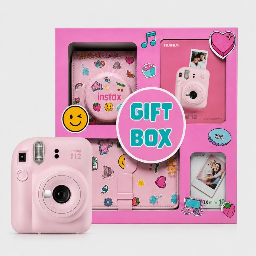 كاميرا تصوير فوري إنستاكس ميني 12 مع مجموعة الملحقات وحقيبة الحماية - صندوق هدايا Fujifilm Instax Mini 12 Gift Box Instant Camera
