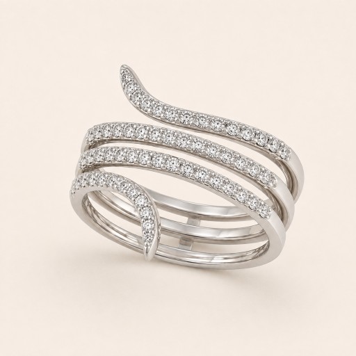 خاتم نسائي من الفضة الايطاليه925 Women’s Italian 925 Sterling Silver Ring