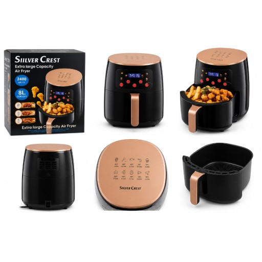 قلاية هوائية سلفر كريست  بسعة كبيرة 8 لتر Silver Crest Air Fryer, Large Capacity 8 Liters