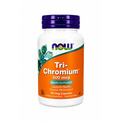 ناو تراي كروميوم 500 ملجرام 90 كبسوله 90veg. Now Tri-Chromium 500 mcg
