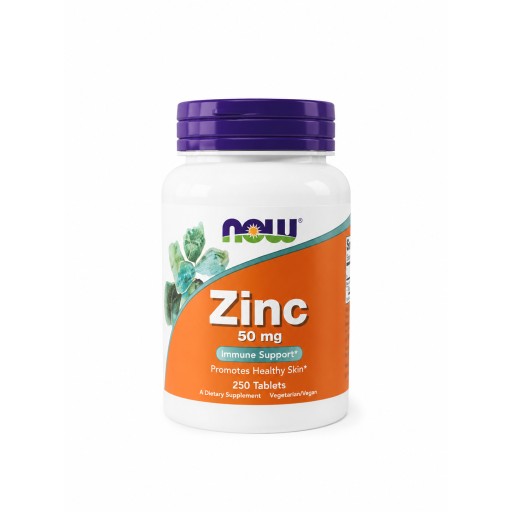 زنك 50 ملغ (250 قرص) NOW Zinc 50 mg (250 Tablets)