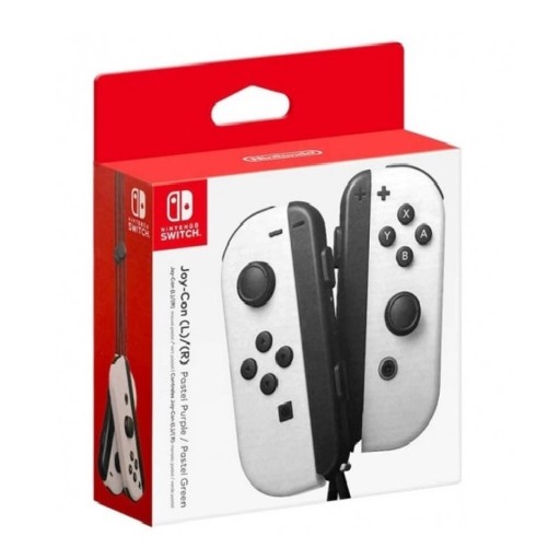 وحدات تحكم جوي كون أصلية لجهاز نينتندو سويتش باللون الأبيض Nintendo Switch Joy-Con Pair (White)