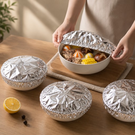 اغطية الألمنيوم لحفظ الطعام 10PCS Aluminum Foil Food Covers