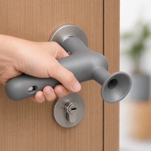 واقي مقبض الباب سيليكون قطعتين Silicone Door Handle Protector