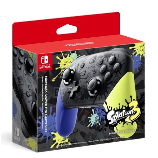 يد تحكم برو أصلية لجهاز نينتندو سويتش - إصدار سبلاوتون 3 (Splatoon 3 Edition) Nintendo Switch Pro Controller (Splatoon 3 Edition)