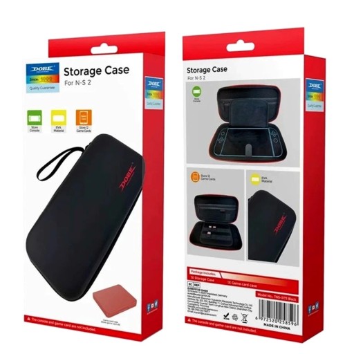 حقيبة حماية وتنقل سوداء خفيفة الوزن من DOBE لجهاز نينتندو سويتش 2 DOBE Storage Case for Nintendo Switch 2 (TNS-3173 Black)