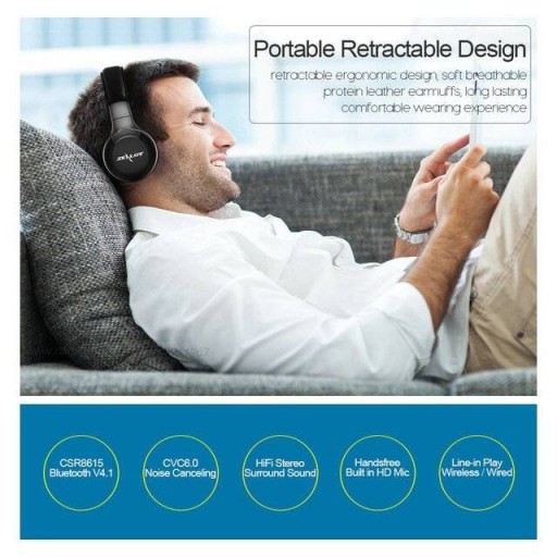 سماعة رأس لاسلكية Zealot B20 (أسود) headphones