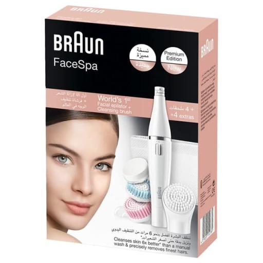 جهاز ازالة شعر الوجه وتنظيفه Braun Face Spa 851V