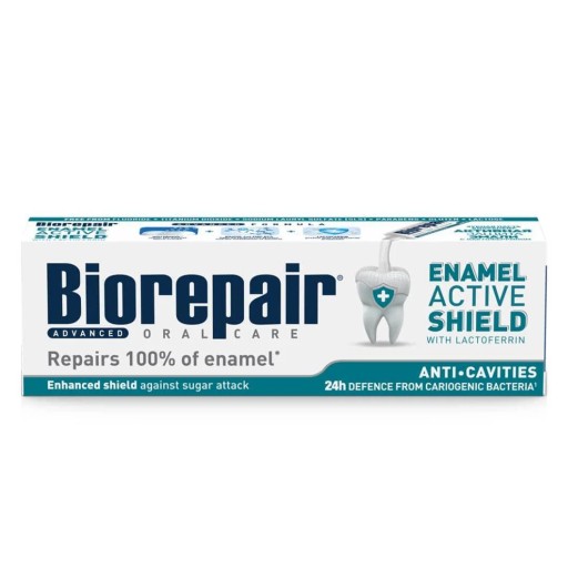 معجون أسنان بيوريبير أكتيف شيلد للمينا 75 مل Biorepair ACTIVE SHIELD Enamel Toothpaste 75 ml