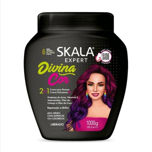 ماسك علاج و كريم تصفيف 2 في 1 , 1000 غم SKALA DIVINA COR 1000G