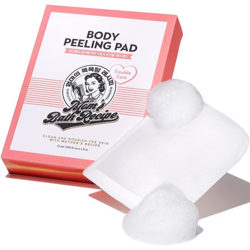 وصفة استحمام الأم، وسادة تقشير الجسم للعناية بالمشاكل، لون وردي MOM S BATH RECIPE BODY PEELING PAD TROUBLE CARE PINK