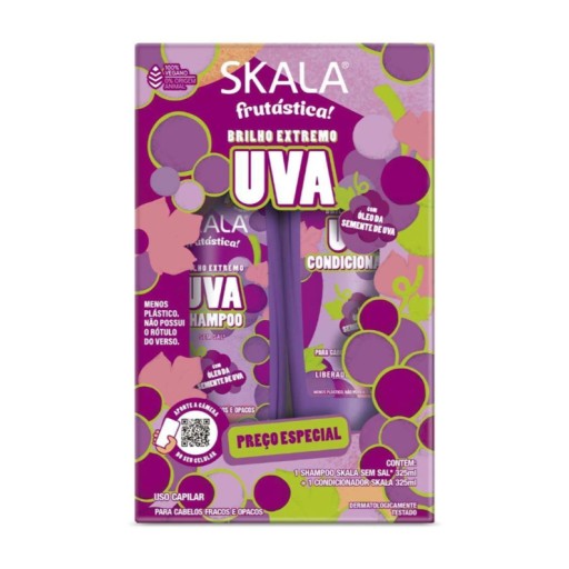 مجموعة العناية بالشعر شامبو وبلسم فروتاستيكا كريب SKALA SH & CON KIT GRAPE UVA 2x325ML