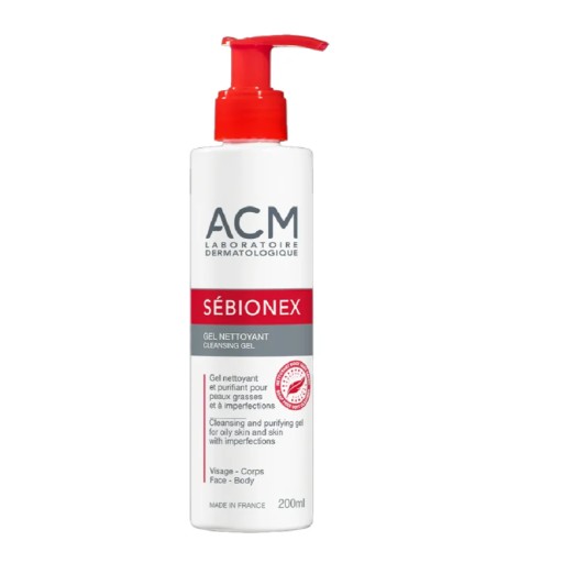 غسول جل للبشرة سيبيونكس 200 مل ACM SEBIONEX CLEANSING GEL 200 ML