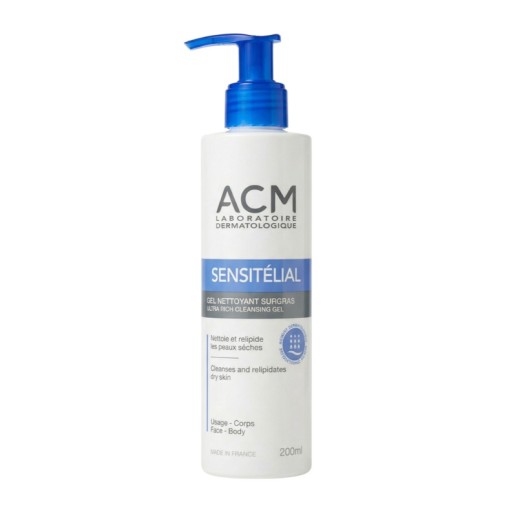 غسول جل فائق الترطيب للبشرة الحساسة 200 مل ACM ULTRA RICH CLEANSING GEL SENSITELIAL 200 ML