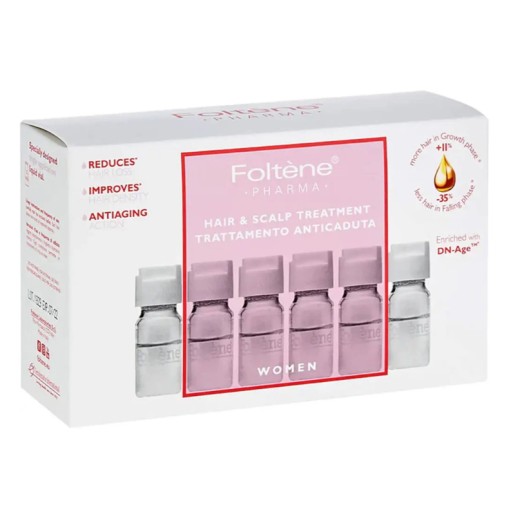 أمبولات لعلاج الشعر وفروة الرأس 12 × 6 مل TREATMENT WOMEN 12 VIALS  FOLTENE PHARMA