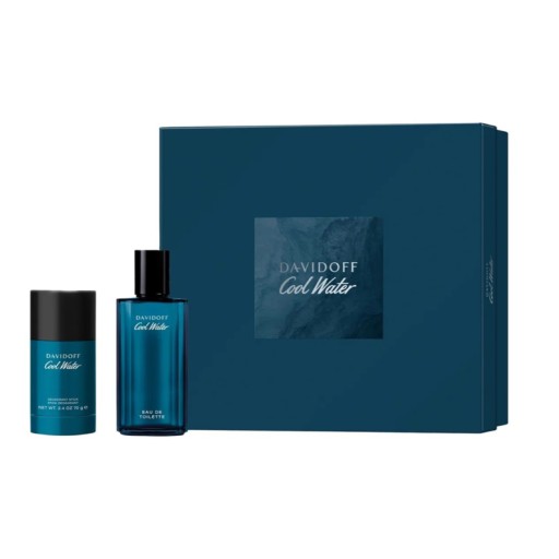 مجموعة هدايا كول ووتر قطعتين DAVIDOFF COOL WATER MAN EDT 75ML+DEO STICK