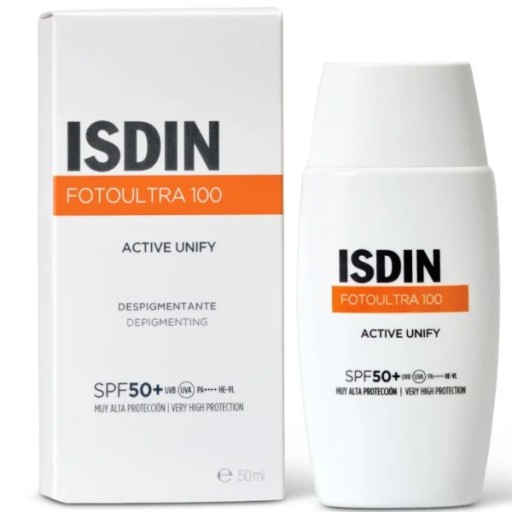 سائل إيزدين أكتيف يونيفاي فيوجن بعامل حماية من الشمس 50+، 50 مل ISDIN ACTIVE UNIFY FUSION FLUID SPF50+ 50ML