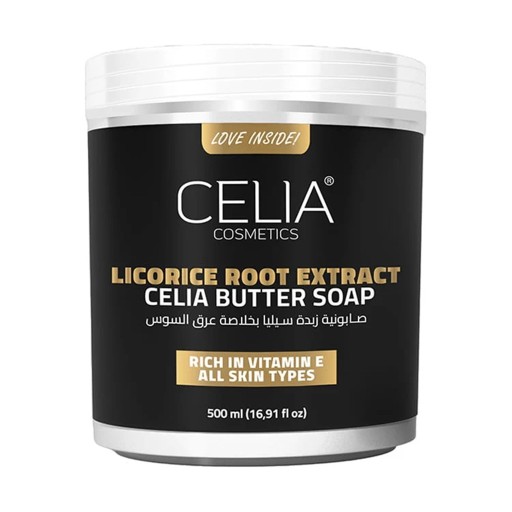 صابون زبدة سيليا بخلاصة جذر عرق السوس 500 مل Licorice Root Extract Celia Butter Soap 500 ml