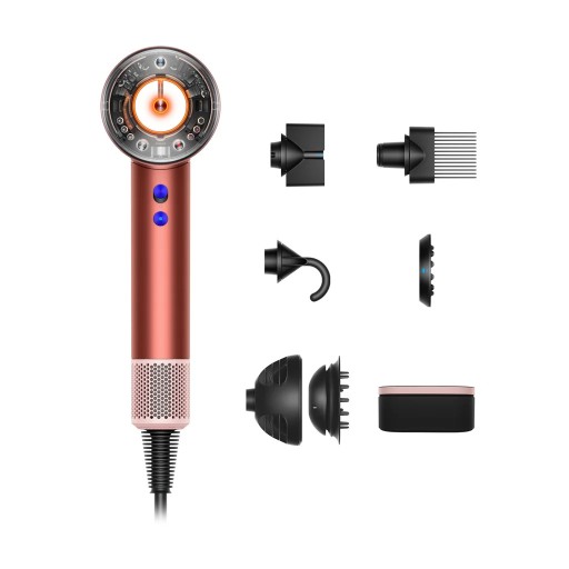 مجفف الشعر سوبر سونيك نورال - لون نحاسي/وردي فاتح HD16 Supersonic Nural Hair Dryer - Strawberry Copper/Blush Pink