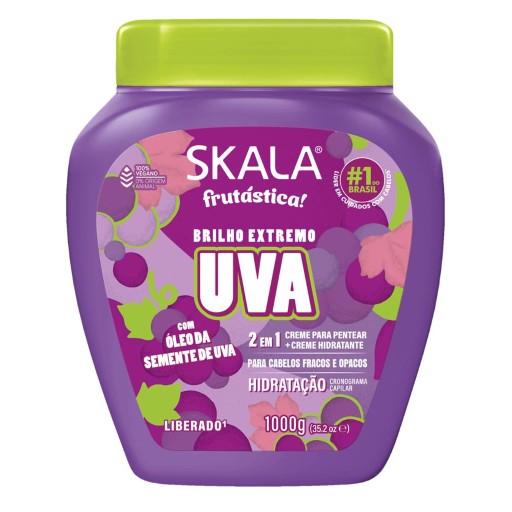 كريم مرطب للشعر فروتاستيكا بخلاصة العنب 2 في 1, 1000 غم Frutastica 2 In 1 Moisturizing Hair Cream with Grape Extract 1000 g