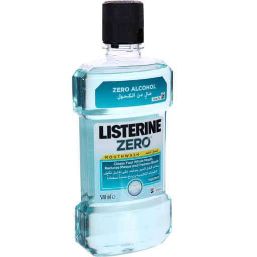غسول الفم الخالي من الكحول بالنعناع 500 مل Mouthwash Zero Alcohol Mild Mint 500 ml