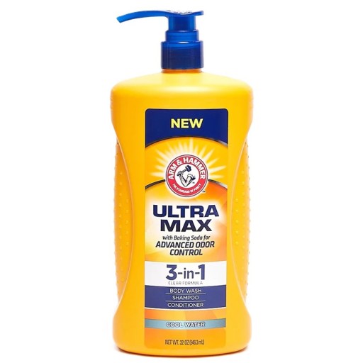 شامبو وبلسم وغسول للجسم ألترا ماكس 3 في 1 كوول واتر 946 مل Ultra Max 3-in-1 Shampoo Conditioner Body Wash Cool Water 946 ml