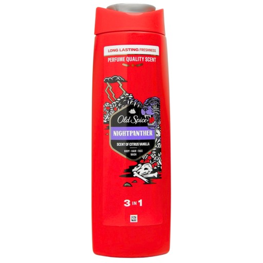 جل الاستحمام نايت بانثر 2 في 1 400 مل Night Panther 2 in 1 Shower Gel 400 ml