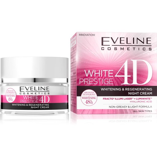 كريم ليلي لتبيض وتجديد البشرة وايت بريستيج 4 دي، 50 مل White Prestige 4D Whitening and Regenerating Night Cream 50 ml