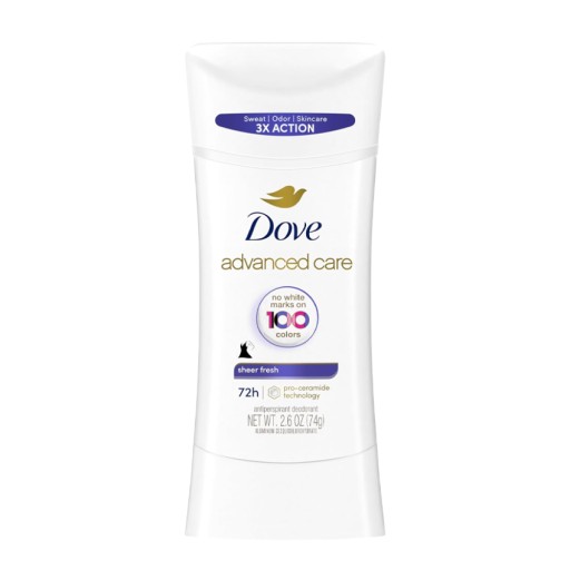 مزيل عرق دوف للعناية المتقدمة برائحة منعشة وخفيفة 74 غرام DOVE ADVANCED CARE DEO SHEER FRESH 74 G