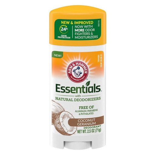 مزيل التعرق ستك ايسينشيالز برائحة جوز الهند 71 غم Essentials With Natural Deodorizers Stick Coconut Geranium 71 g