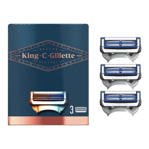 شفرات حلاقة للرقبة جيليت كينج سي 3 قطع King C. Gillette Neck Shaving Razor Blades 3 PCS