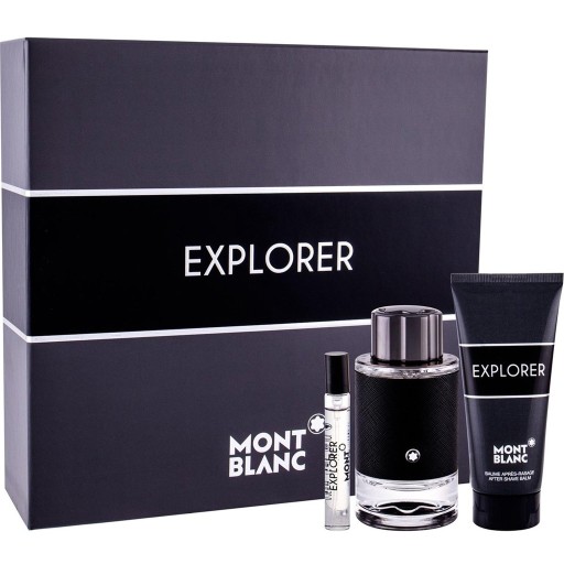مجموعة هدايا مون بلاك إكسبلورر للرجال 3 قطع Montblanc Men's Explorer Gift Set 3 PCS
