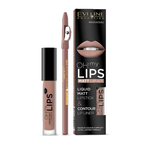 مجموعة أحمر الشفاه أوه ماي ليبس، رقم 01 ناتشرال نود Oh My Lips Lipstick Set, No 01 Neutral Nude