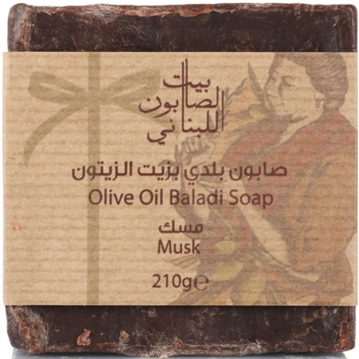 صابون زيت الزيتون البلدي والمسك 210 غم Olive Oil Baladi Soap Musk 210 g