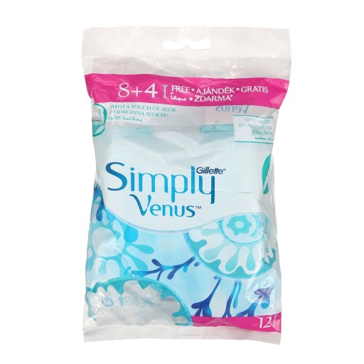 ماكينة حلاقة سيمبلي فينوس 12 قطعة Simply Venus Disposable 12 PCS