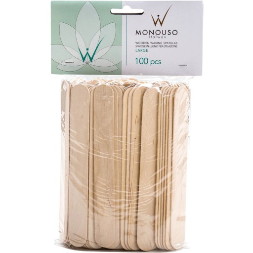 اعواد خشبية لاستخدام الشمع 100 قطعة Monouso Wooden Waxing Spatulas 100 PCS