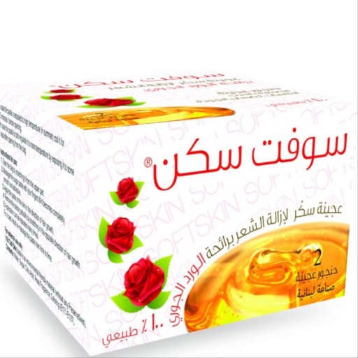 عجينة سكر لازالة الشعر بورد الجوري 2*40 غم Sugar Paste Rose 2*40 g