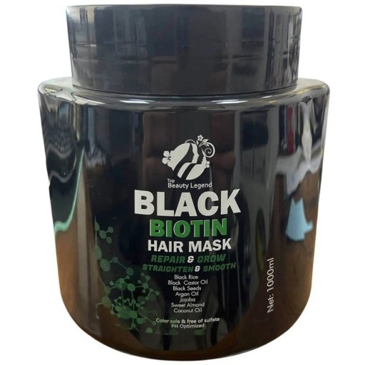 ماسك للشعر بالبايوتين الاسود 1000 مل Black Biotin Hair Mask 1000 ml