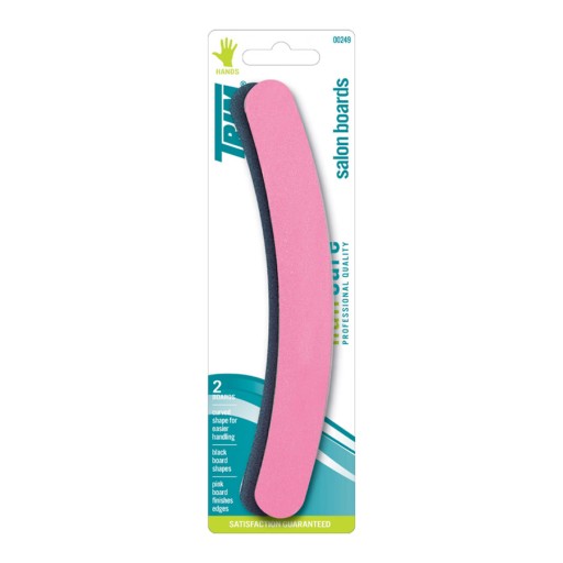 مبرد اظافر زهري واسود 2 قطعة Salon Boards Pink & Black 2 Pcs