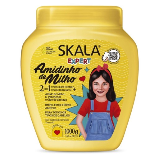 كريم مرطب للشعر للأطفال 2 في 1, 1000 غم Amidinho De Milho kids Treatment Creme 2 in 1, 1000 g