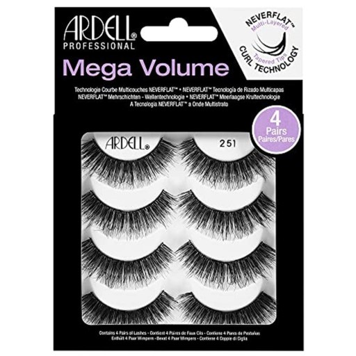 رموش صناعية ميجا فوليوم 251، 4 قطع False Eyelashes Mega Volume 251, 4 PCS