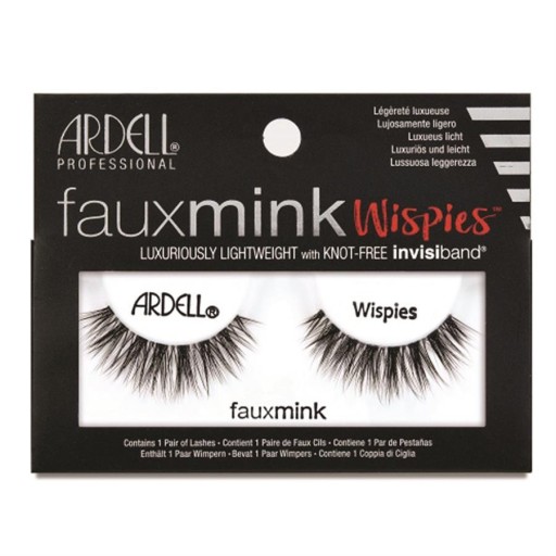 رموش صناعية من فرو المنك باللون الأسود Eyelash Wispies Faux Mink Black