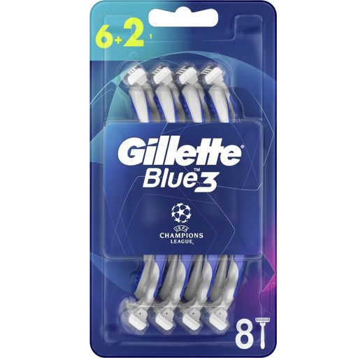 شفرات حلاقة رياضية بلو 3, 8 قطع Blue 3 Sport Razors 8 PCS