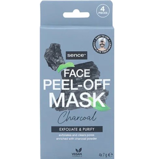 قناع تقشير الوجه بالفحم 4*7 غم Face Peel Off Mask Charcoal 4*7 g