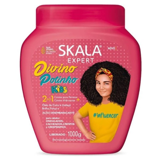 كريم للشعر المجعد 1 كغم Divino Potinho Kids 2 in 1 Cream 1 k