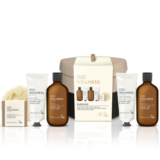 مجموعة هدايا سلة الاستحمام الفاخرة ويلنس 6 قطع Wellness Luxury Bathing Basket Gift Set 6 PCS