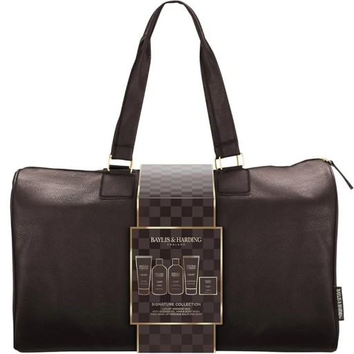 مجموعة هدايا سفر فاخرة للرجال بالفلفل الأسود والجينسنغ 6 قطع Black Pepper & Ginseng Men's Luxury Travel Bag Gift Set 6 PCS