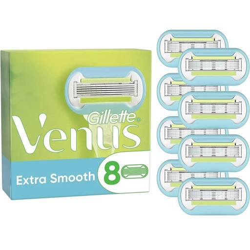 شفرات الحلاقة فينوس إكسترا سموث 8 قطع Extra Smooth Razor Blades 8 PCS