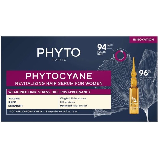 فيتوسيان علاج تساقط الشعر للنساء 12*5 مل Phytocyane Reactional Hair Loss Treatment for Women 12*5 ml